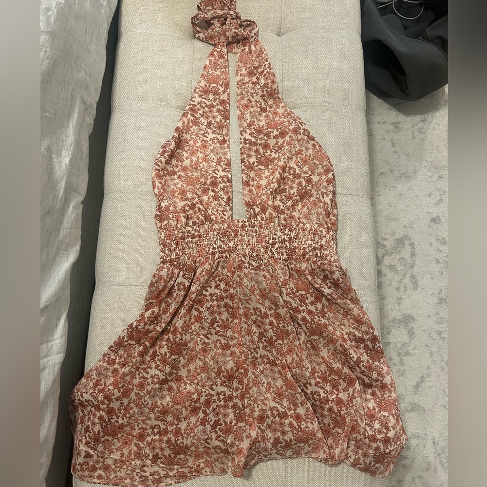 Floral halter romper